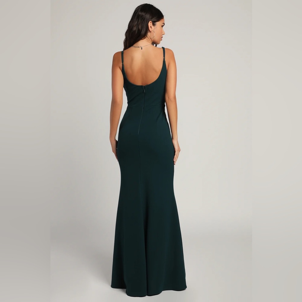 Lulu's Dark Green Maxi Dress - Picture 5 of 7